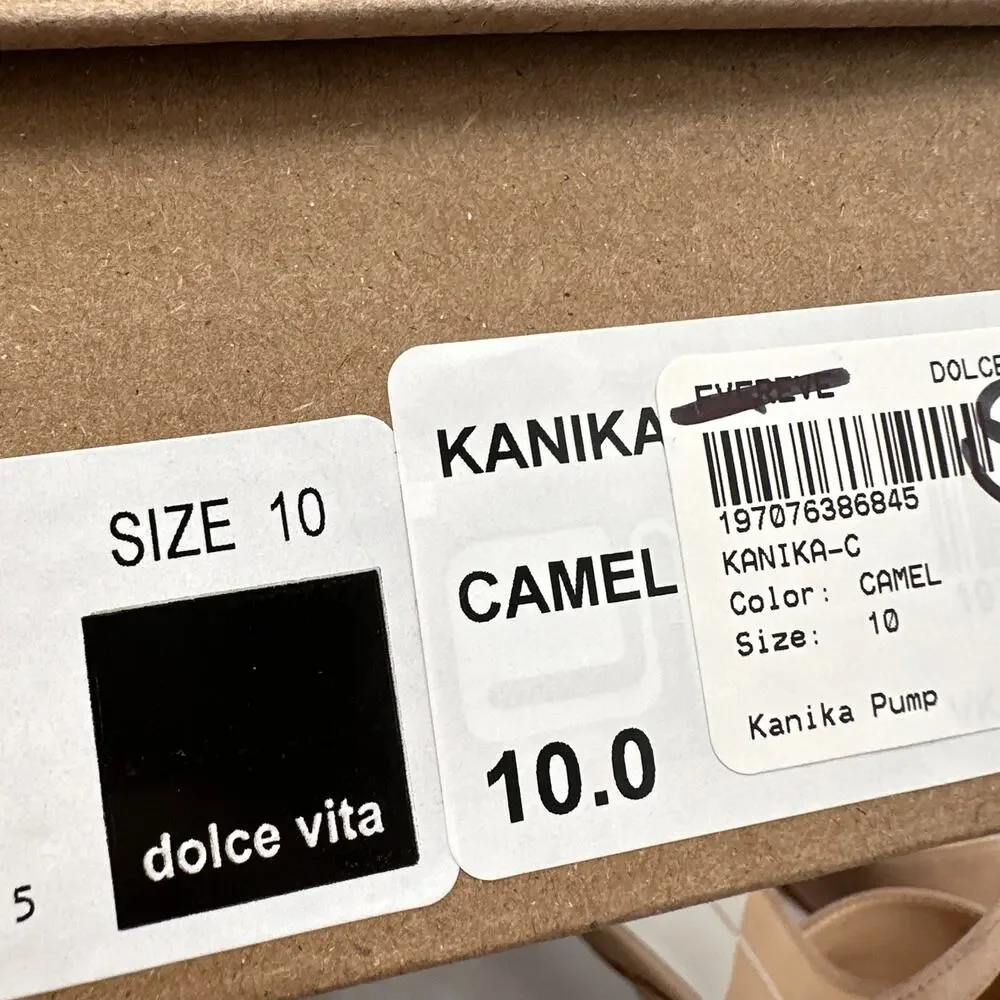DOLCE VITA New in Box Evereve Kanika Pump Heels in Camel Nude Suede // 10